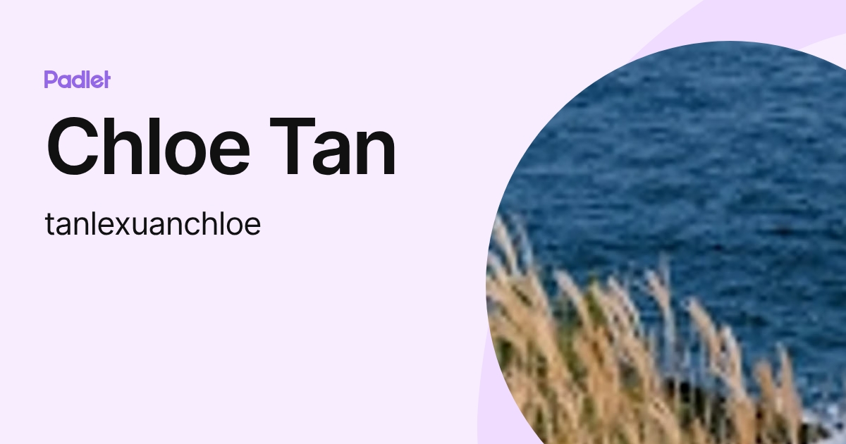 Chloe Tan (tanlexuanchloe) profile | Padlet