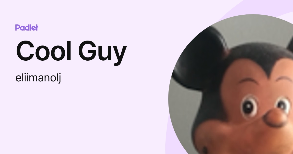 Cool Guy (eliimanolj) profile | Padlet