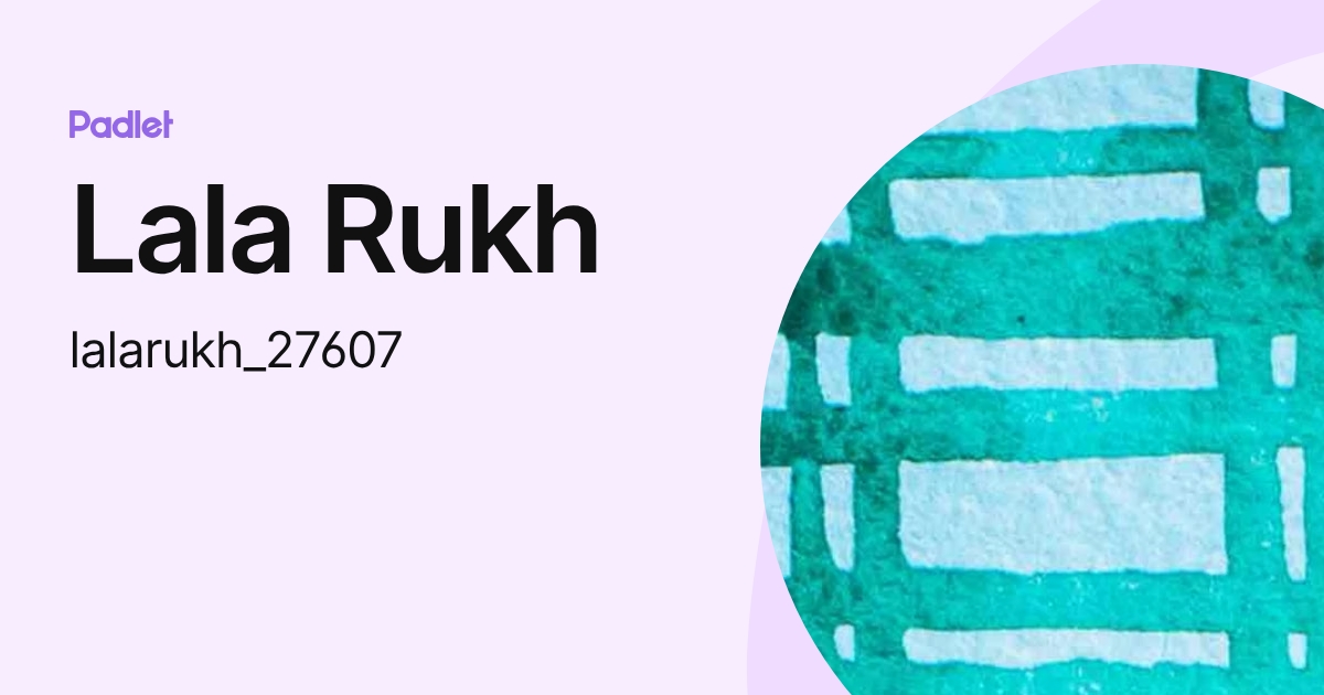 Lala R K Lala Rukh (lalarukh_27607) profile | Padlet
