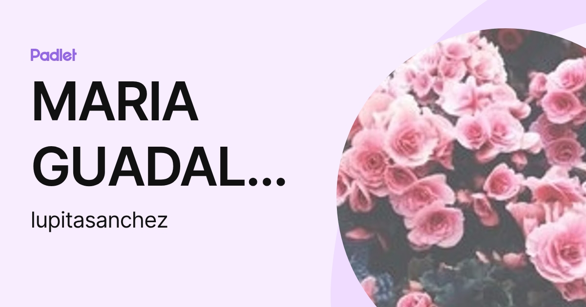 MARIA GUADALUPE URBINA SANCHEZ (lupitasanchez) profile | Padlet