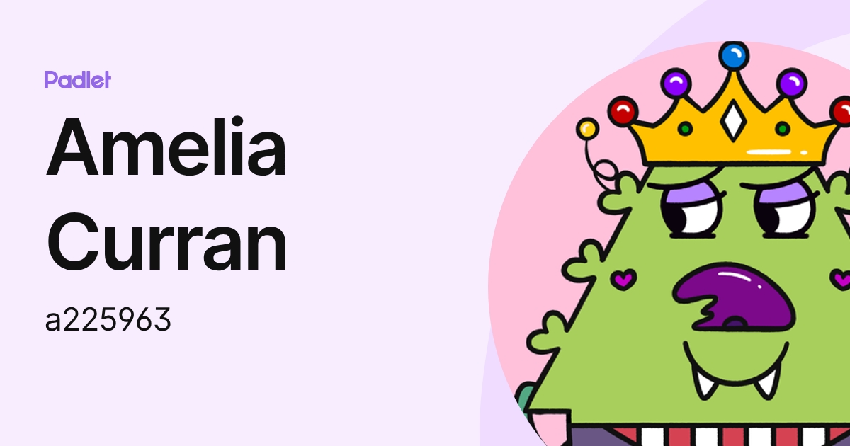 Amelia Curran (a225963) profile | Padlet
