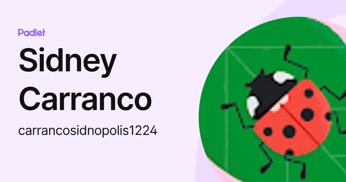 Sidney C (carrancosidnopolis1224) profile | Padlet