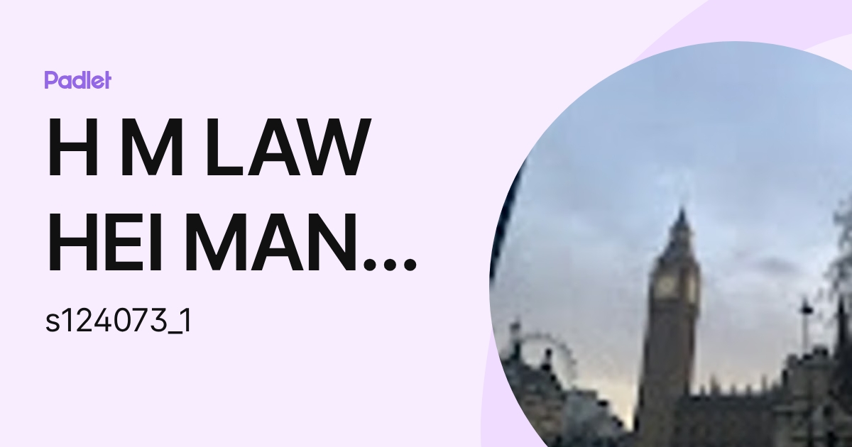 H M LAW HEI MAN 羅晞文 (s124073_1) profile | Padlet