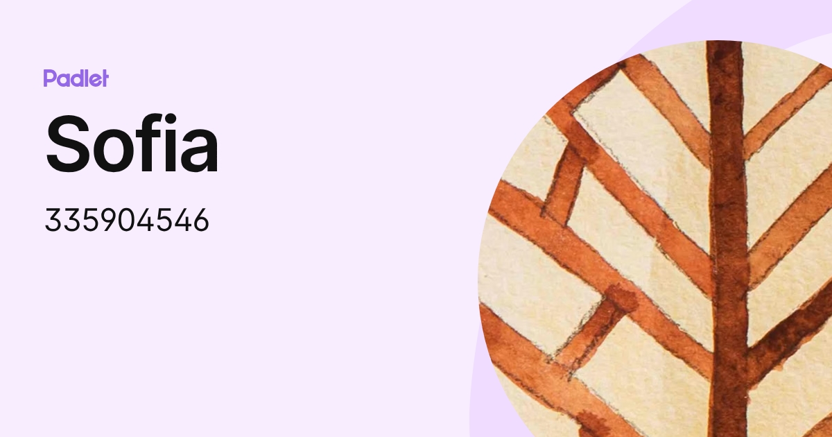Sofia (335904546) profile | Padlet