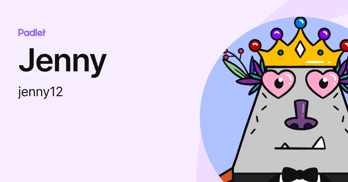 Jenny (jenny12) profile | Padlet