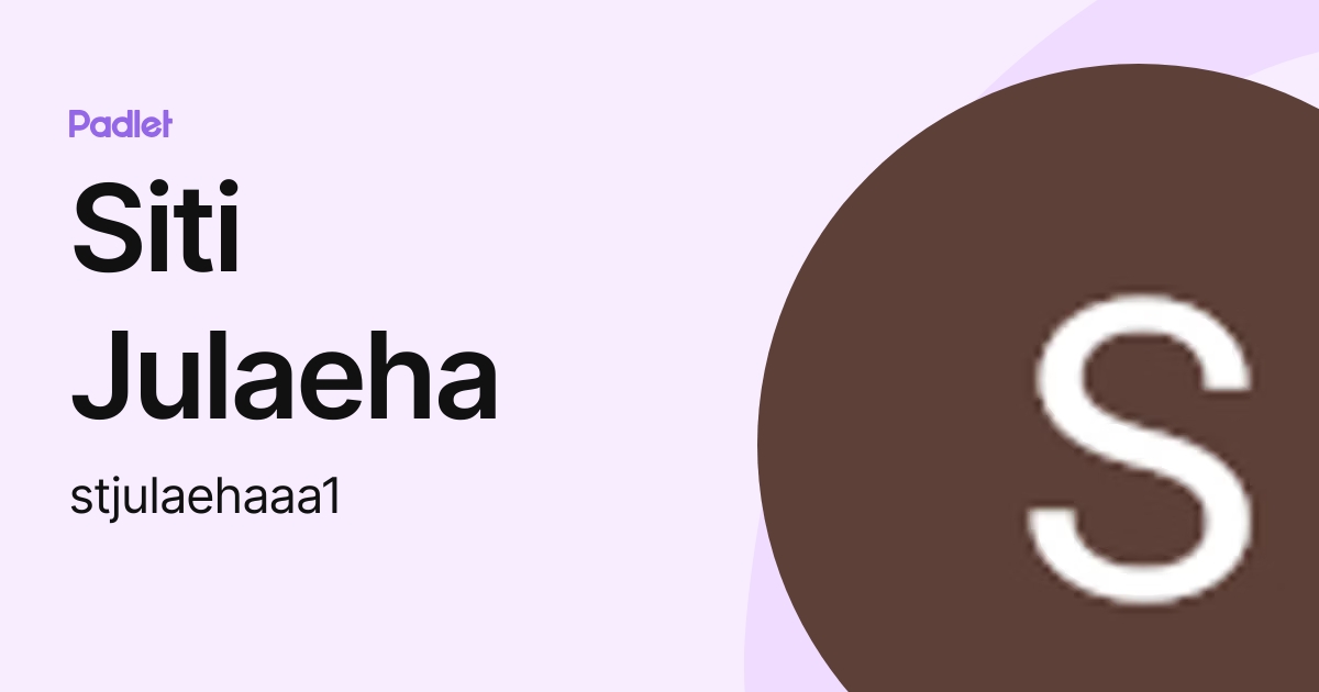 Siti Julaeha Stjulaehaaa1 Profile Padlet