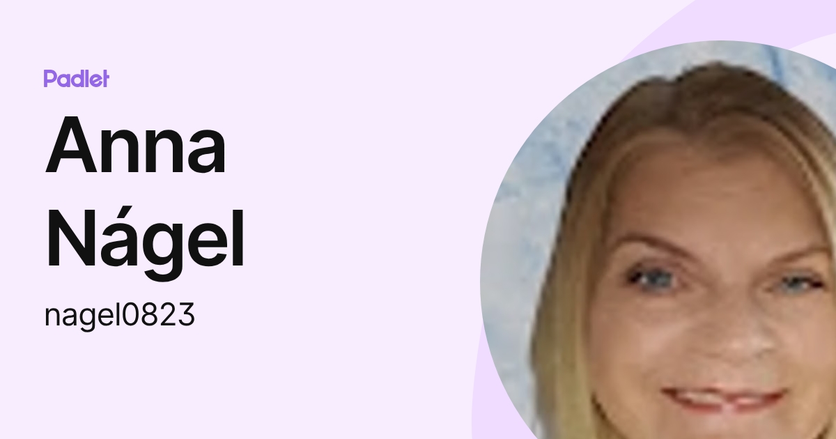Anna Nágel (nagel0823) profile | Padlet