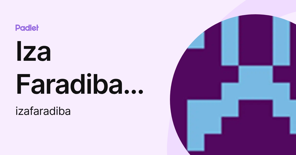 Iza Faradiba Mohd Patel (izafaradiba) profile | Padlet