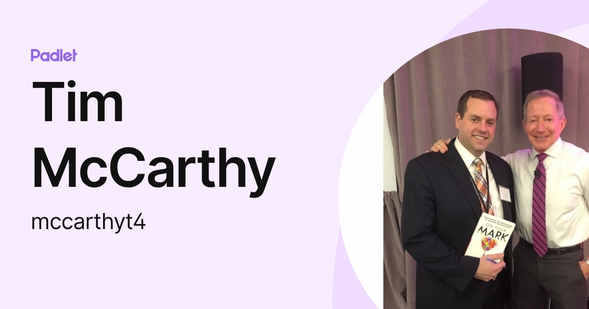 Tim McCarthy (mccarthyt4) profile | Padlet