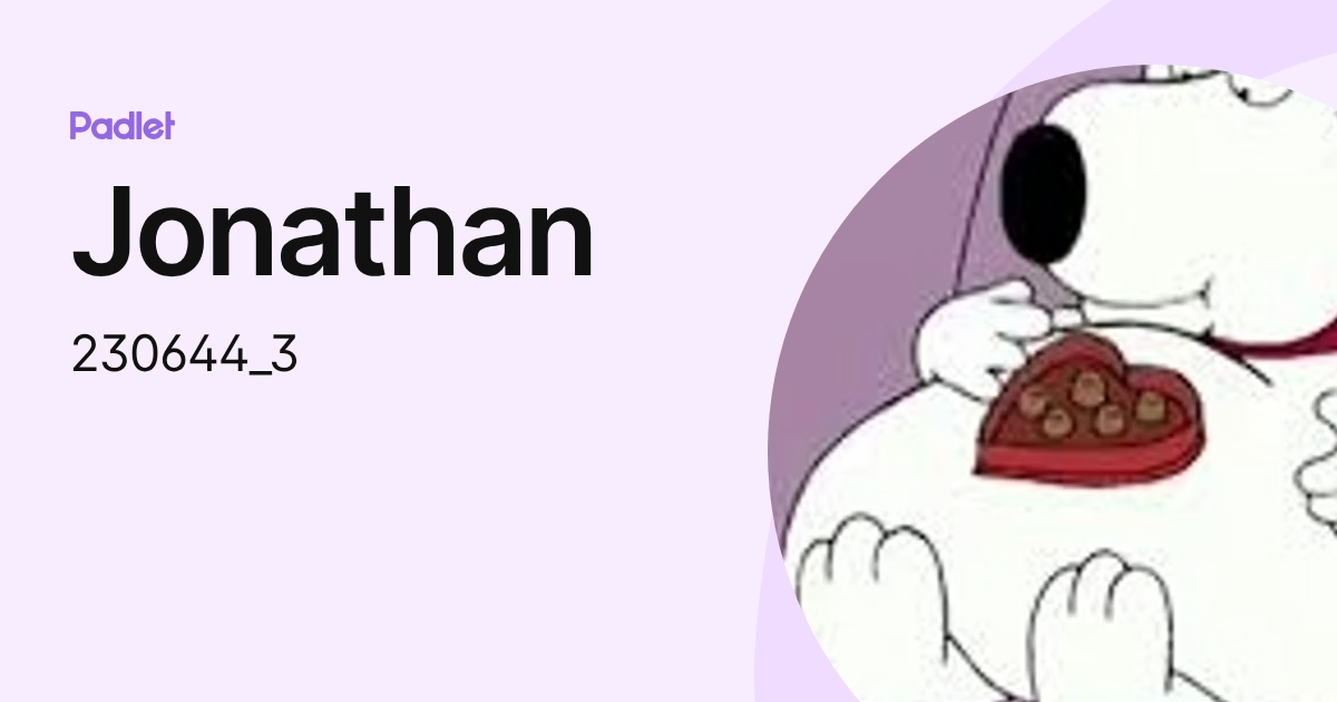 Jonathan (230644_3) profile | Padlet