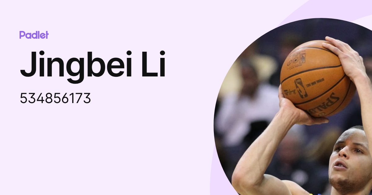 Jingbei Li (534856173) profile | Padlet