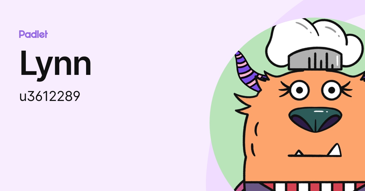 Lynn (u3612289) profile | Padlet