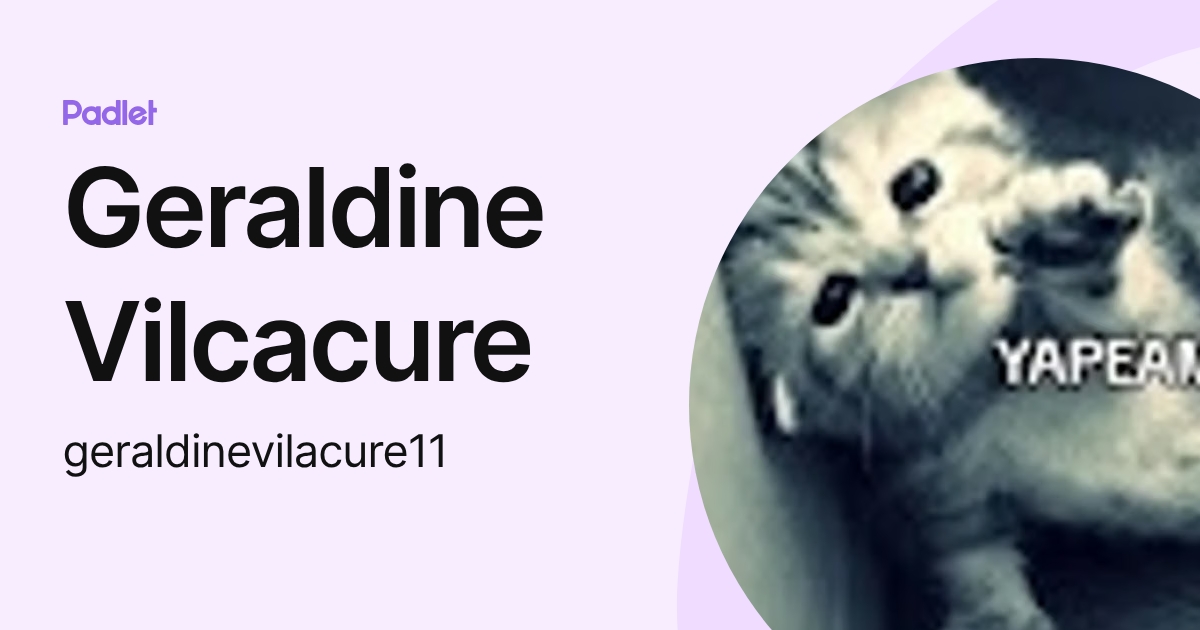 Geraldine Vilcacure (geraldinevilacure11) profile | Padlet