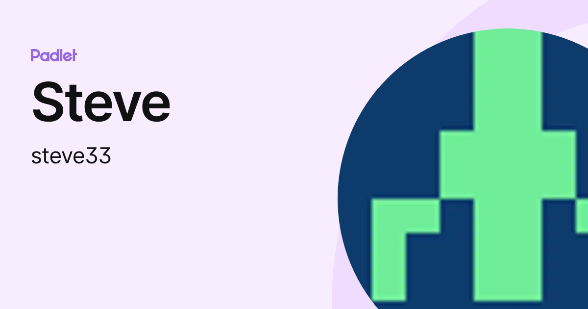 Steve (steve33) profile | Padlet