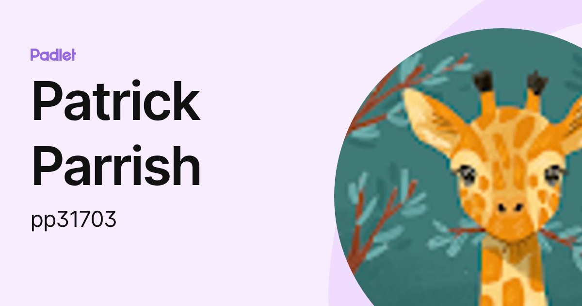 Patrick Parrish (pp31703) profile | Padlet