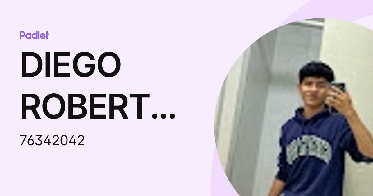 DIEGO ROBERT JULCARIMA ROJAS (76342042) profile | Padlet
