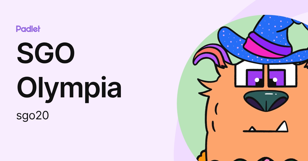 SGO Olympia (sgo20) profile | Padlet