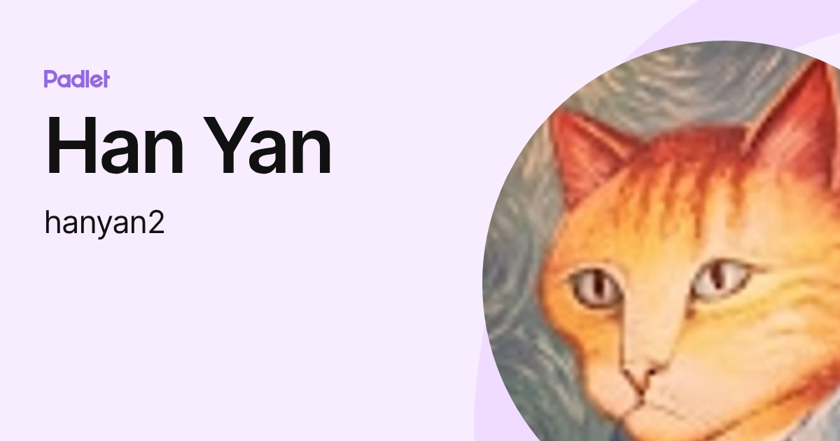 Han Yan (hanyan2) profile | Padlet