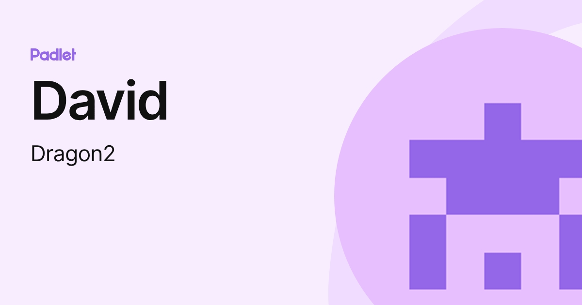 David (Dragon2) profile | Padlet