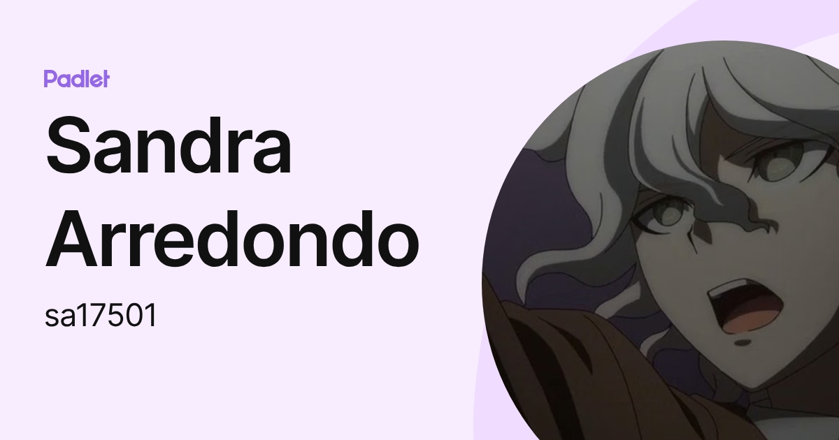 Sandra Arredondo (sa17501) profile | Padlet