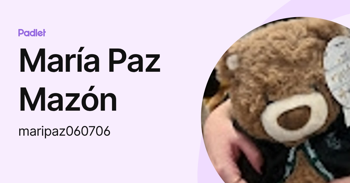 María Paz Mazón (maripaz060706) profile | Padlet