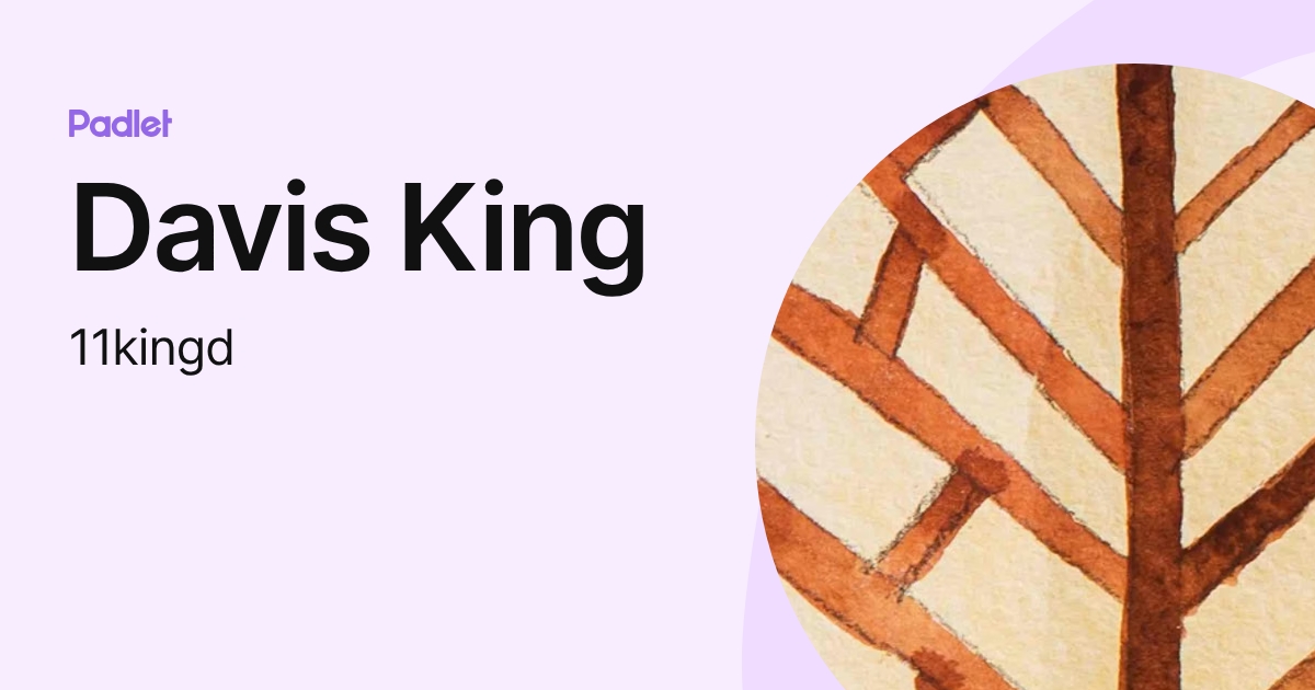 Davis King (11kingd) profile | Padlet