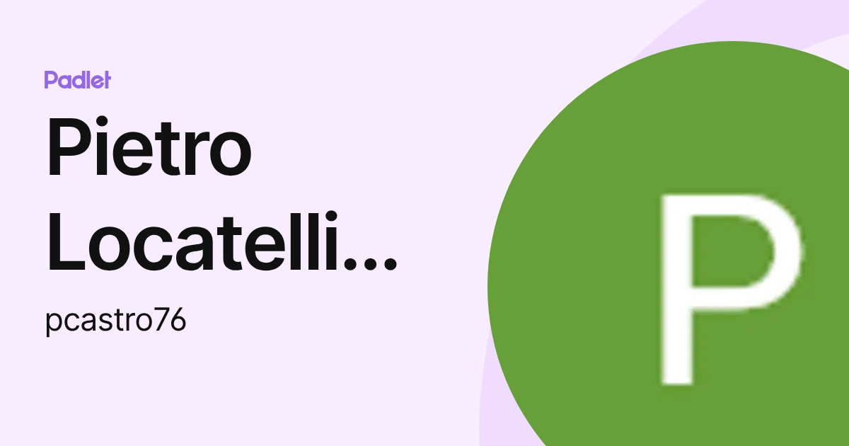 Pietro Locatelli Renault de Castro (pcastro76) profile | Padlet