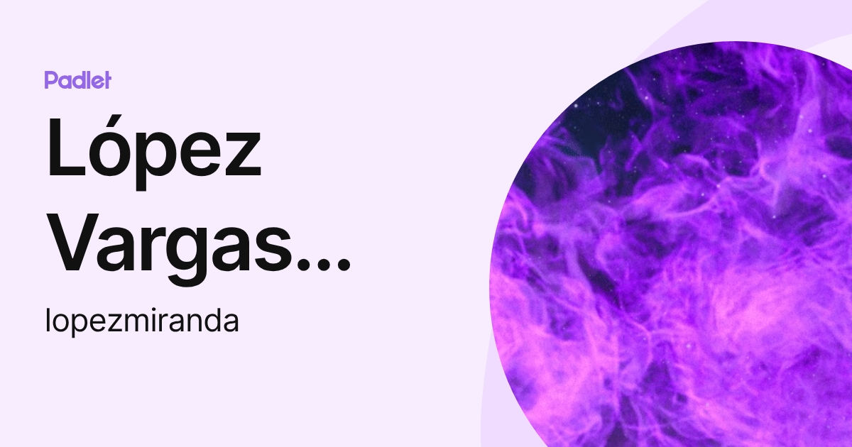 López Vargas Miranda Michelle (lopezmiranda) profile | Padlet