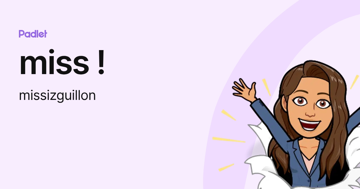miss ! (missizguillon) profile | Padlet