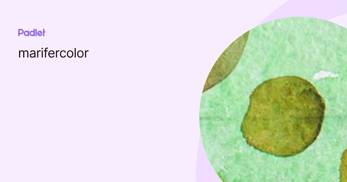 marifercolor profile | Padlet