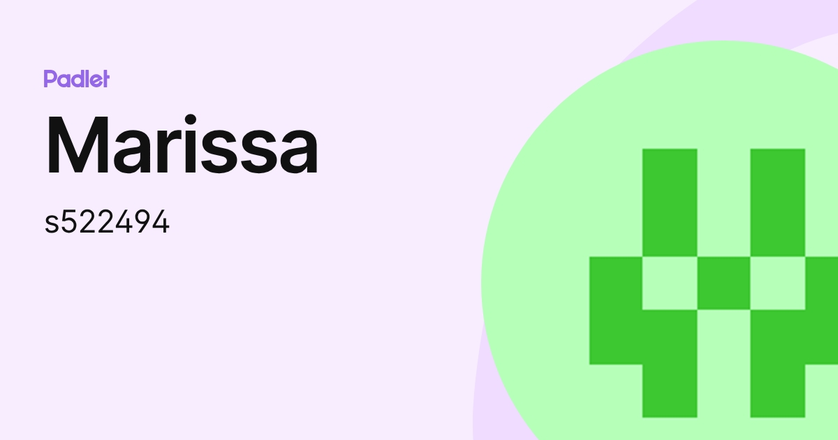 Marissa (s522494) profile | Padlet