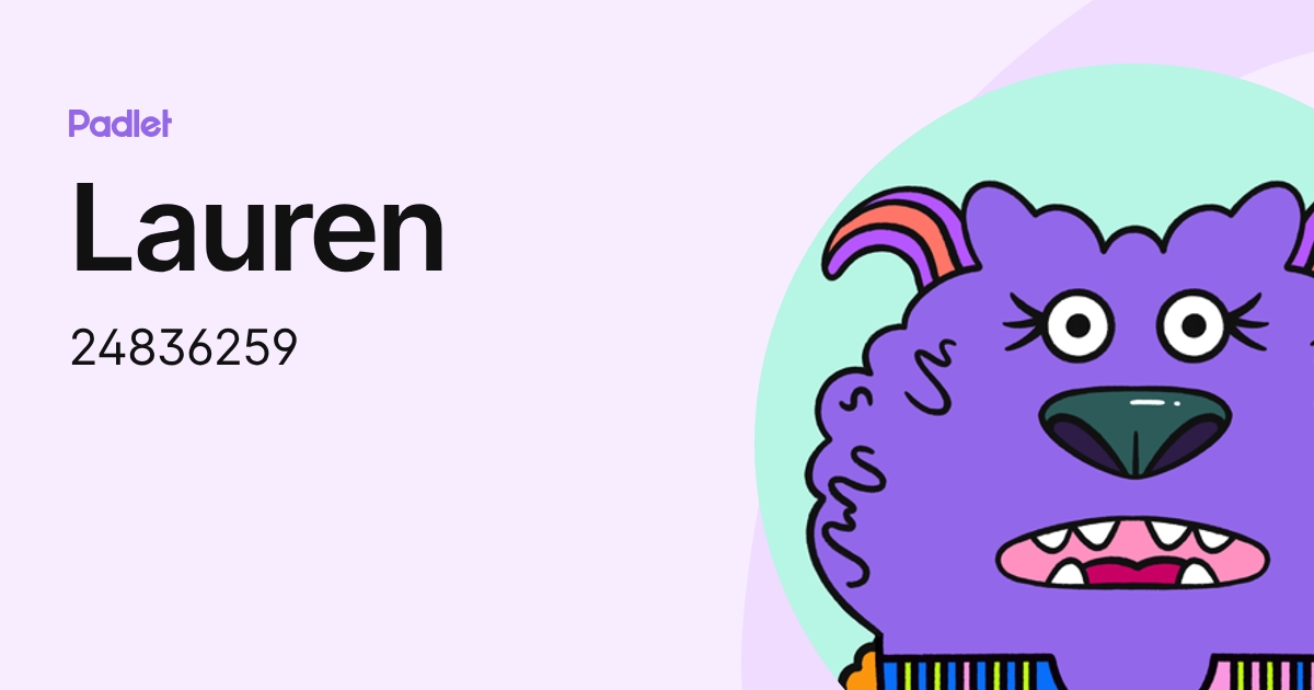 Lauren (24836259) profile | Padlet