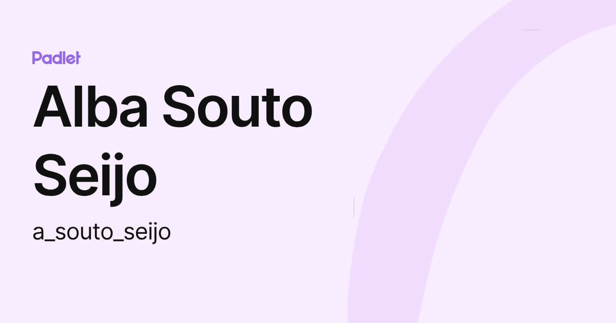 Alba Souto Seijo (a_souto_seijo) profile | Padlet