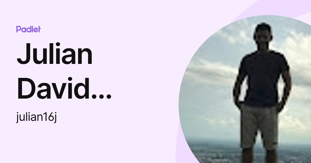 Julian David Gonzalez (julian16j) profile | Padlet