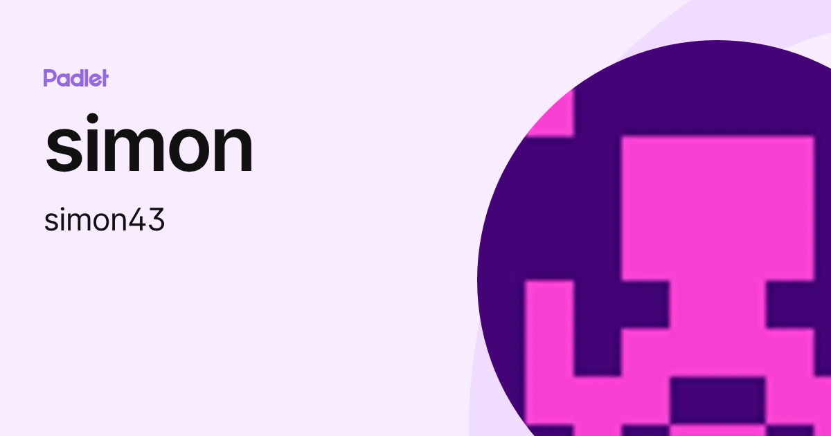simon (simon43) profile | Padlet