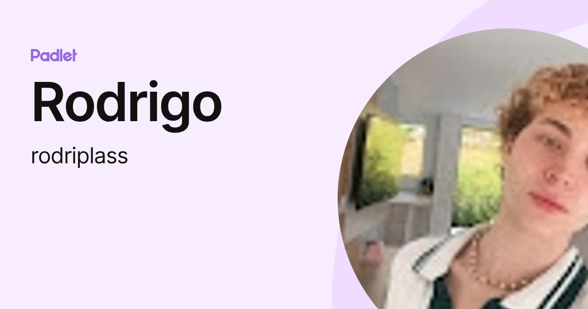 Rodrigo (rodriplass) profile | Padlet