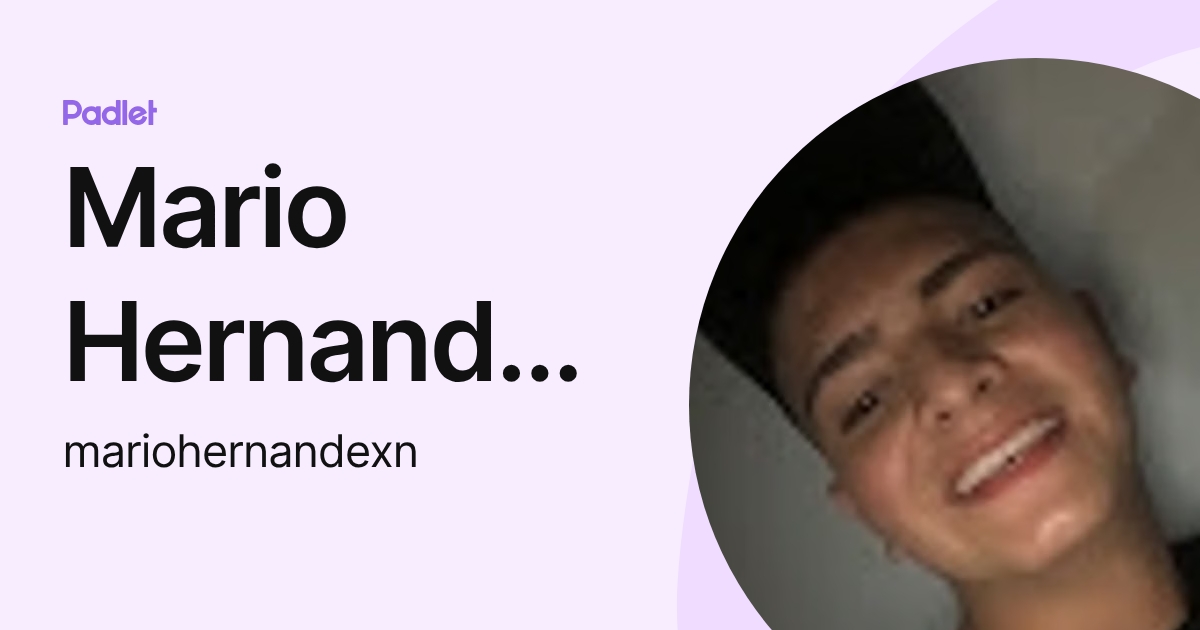Mario Hernandez Narvaez (mariohernandexn) profile | Padlet