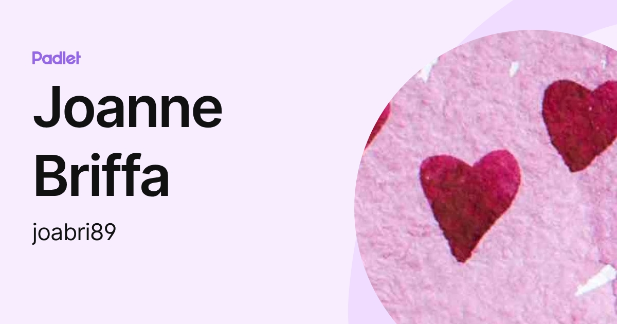 Joanne Briffa (joabri89) profile | Padlet