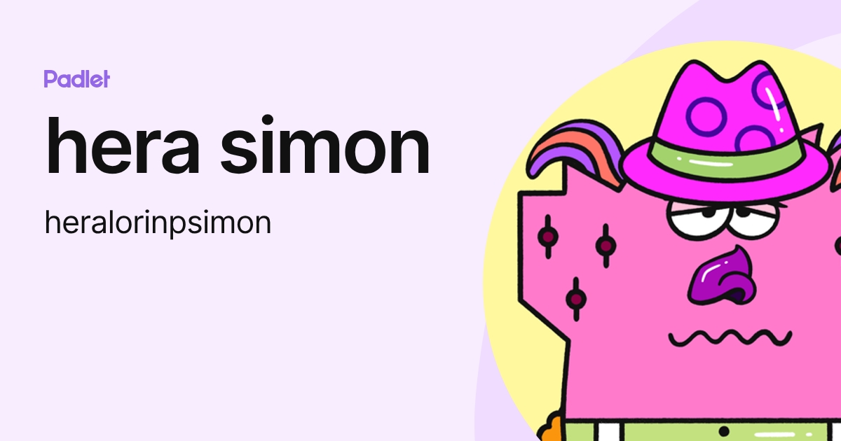 hera simon (heralorinpsimon) profile | Padlet