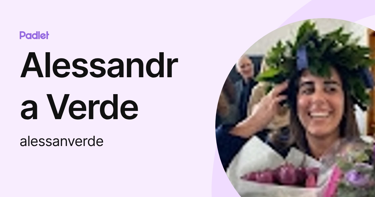 Alessandra Verde (alessanverde) profile | Padlet