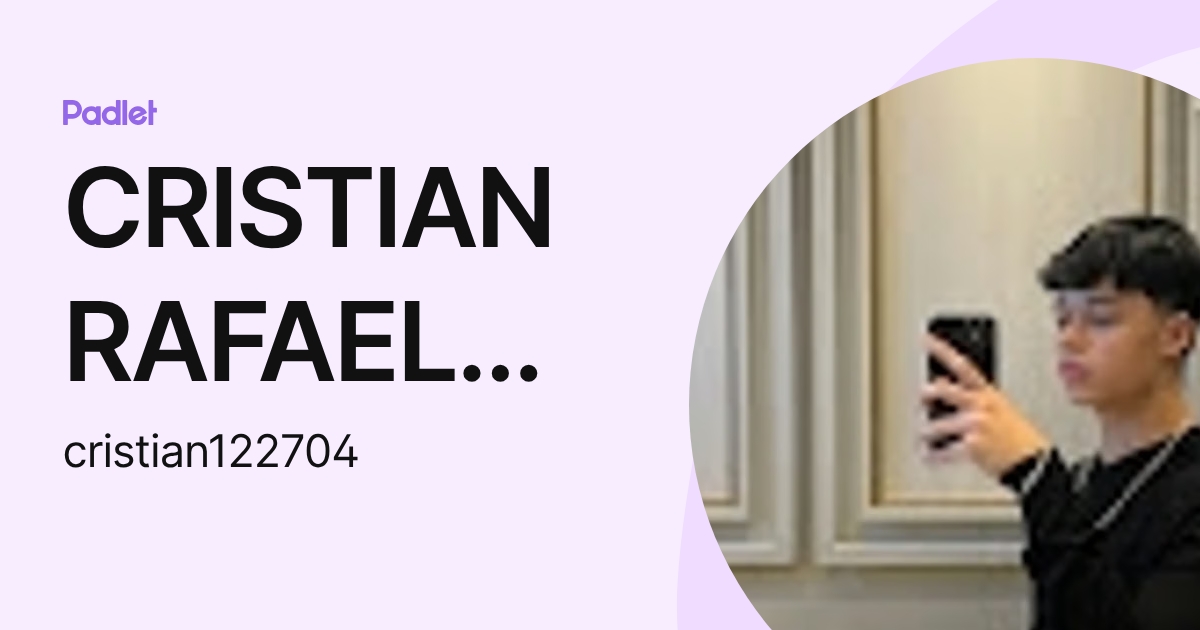 CRISTIAN RAFAEL JAREMTCHUK (cristian122704) profile | Padlet