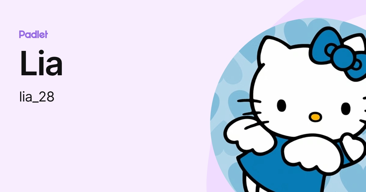 Lia (lia_28) profile | Padlet