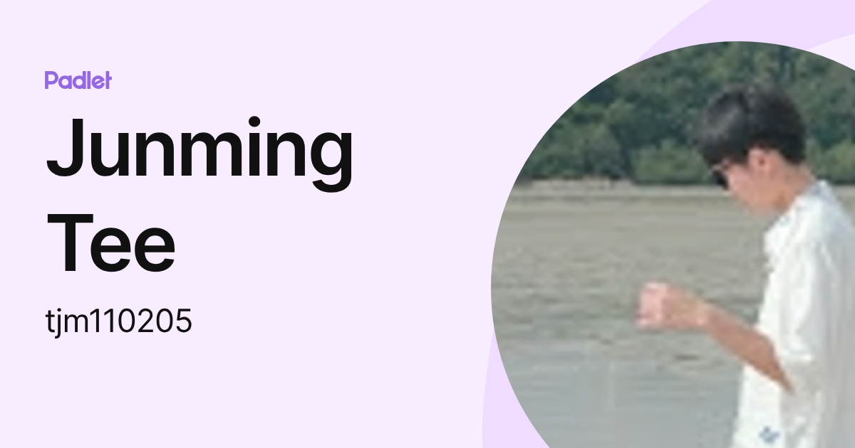 Junming Tee (tjm110205) profile | Padlet