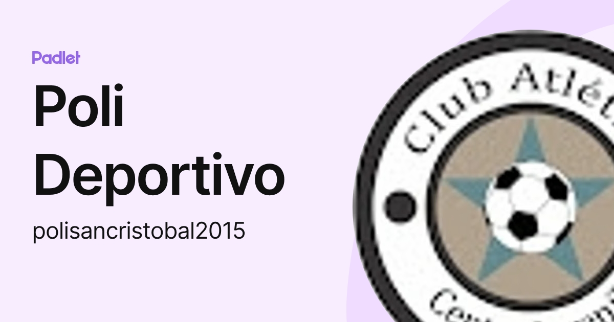 Poli Deportivo (polisancristobal2015) profile | Padlet
