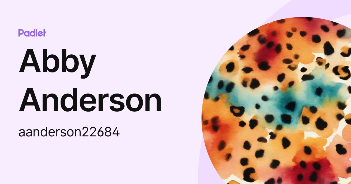 Abby Anderson (aanderson22684) profile | Padlet
