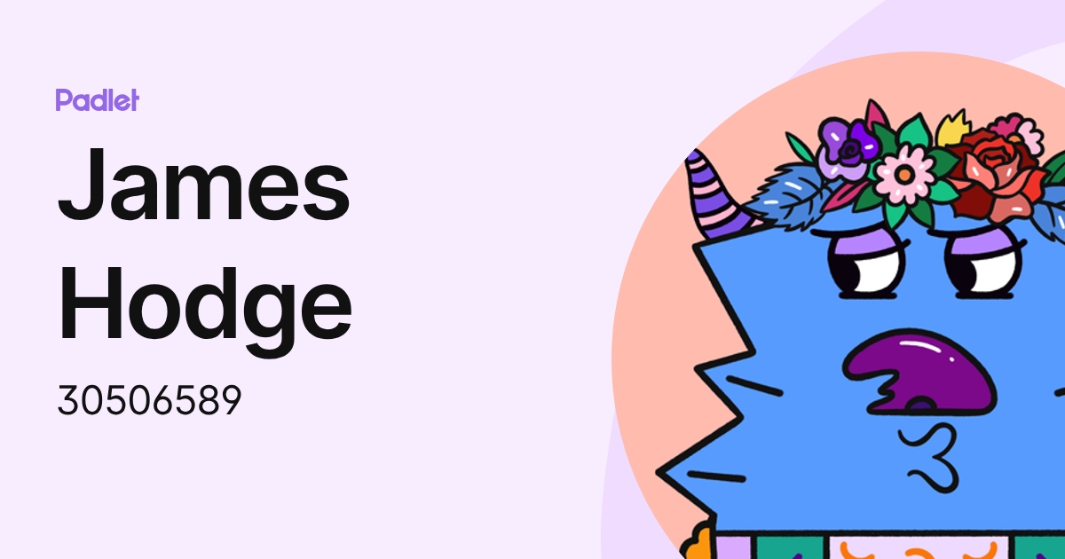 James Hodge (30506589) profile | Padlet