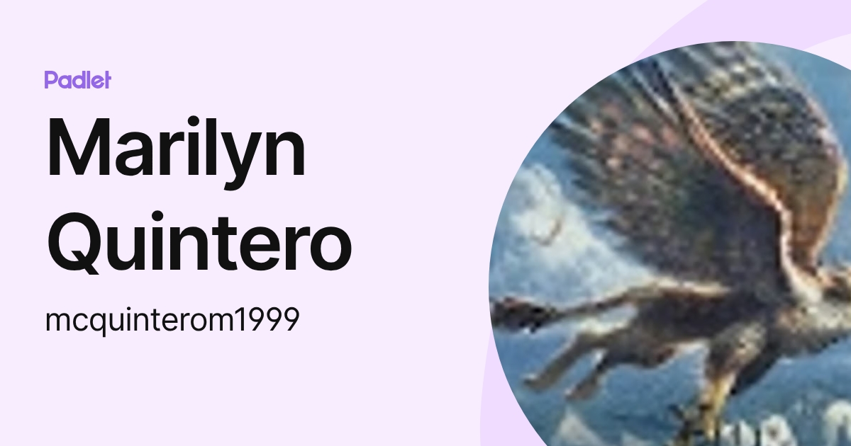 Marilyn Quintero (mcquinterom1999) profile | Padlet