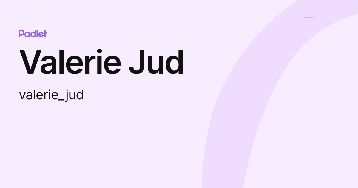 Valerie Jud (valerie_jud) profile | Padlet
