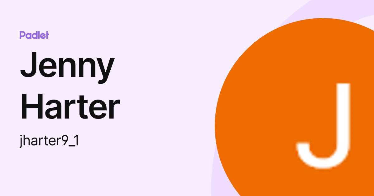 Jenny Harter (jharter8) profile | Padlet