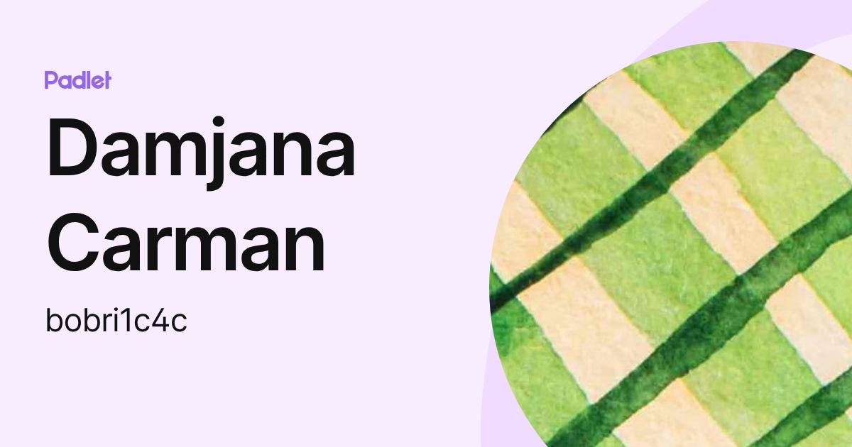 Damjana Carman (bobri1c4c) profile | Padlet
